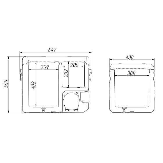 Двухкамерный автохолодильник Alpicool TW45 -20 ℃.  12, 24, 220 в Киев