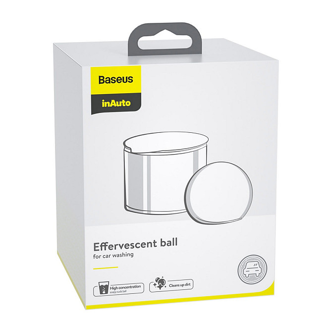 Набір для миття машини Baseus Effervescent ball for car washing CRPTQ-0V (губка + миюче 2 шт). Николаев - изображение 9