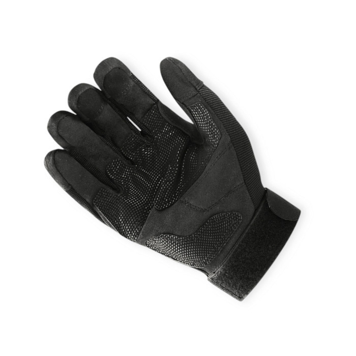 Рукавички поліуретан + EVA + термопласт. гума, липучка, вентиляція, чорні L "тактичні", посилені Мукачево - фото 1