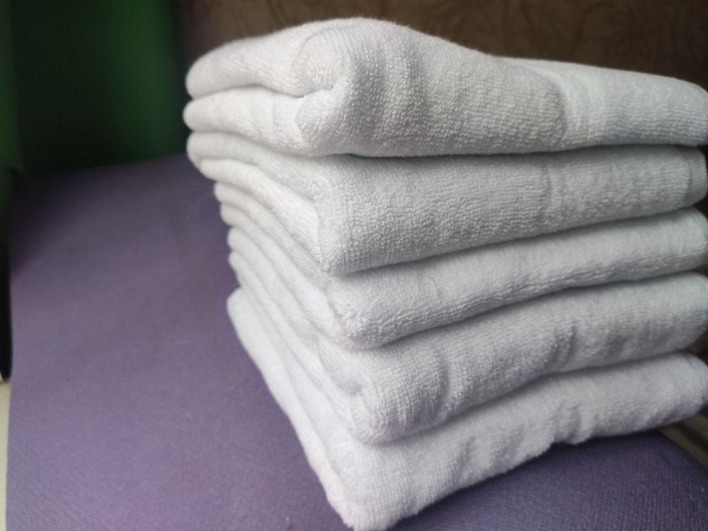 Полотенце 2 сорт махровое, белое, 40×70 плотность 500 Киев - изображение 1