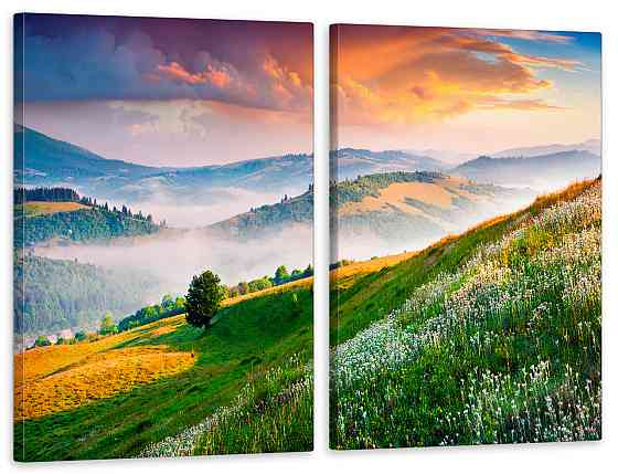 Модульна картина у вітальню/ спальню Горі в тумані TLV-2_119 Київ