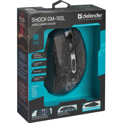 Мишка Defender Shock GM-110L Black (52110) Вінниця - фото 7