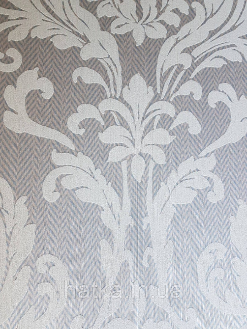 Текстильні шпалери на флізеліновій основі Cador Rasch Textil 086668 блакитна основа зигзаги ялинка вензелі Київ - фото 1