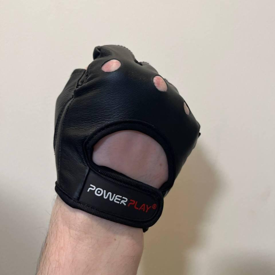 Рукавички спортивні для фітнесу та тренувань у залі чорні PowerPlay 1572 розмір М Київ - фото 10