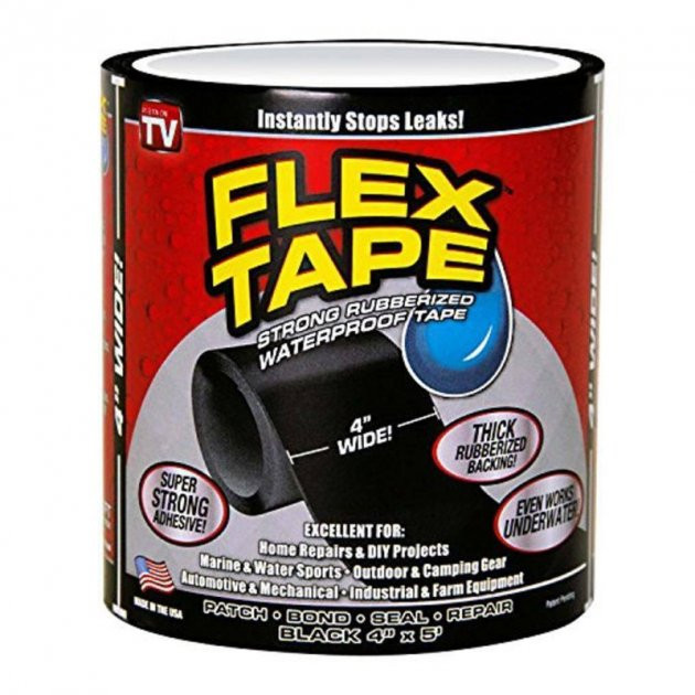 Водонепроницаемая изоляционная сверхпрочная скотч-лента Flex Tape 10 см SL-64 Львов - изображение 4