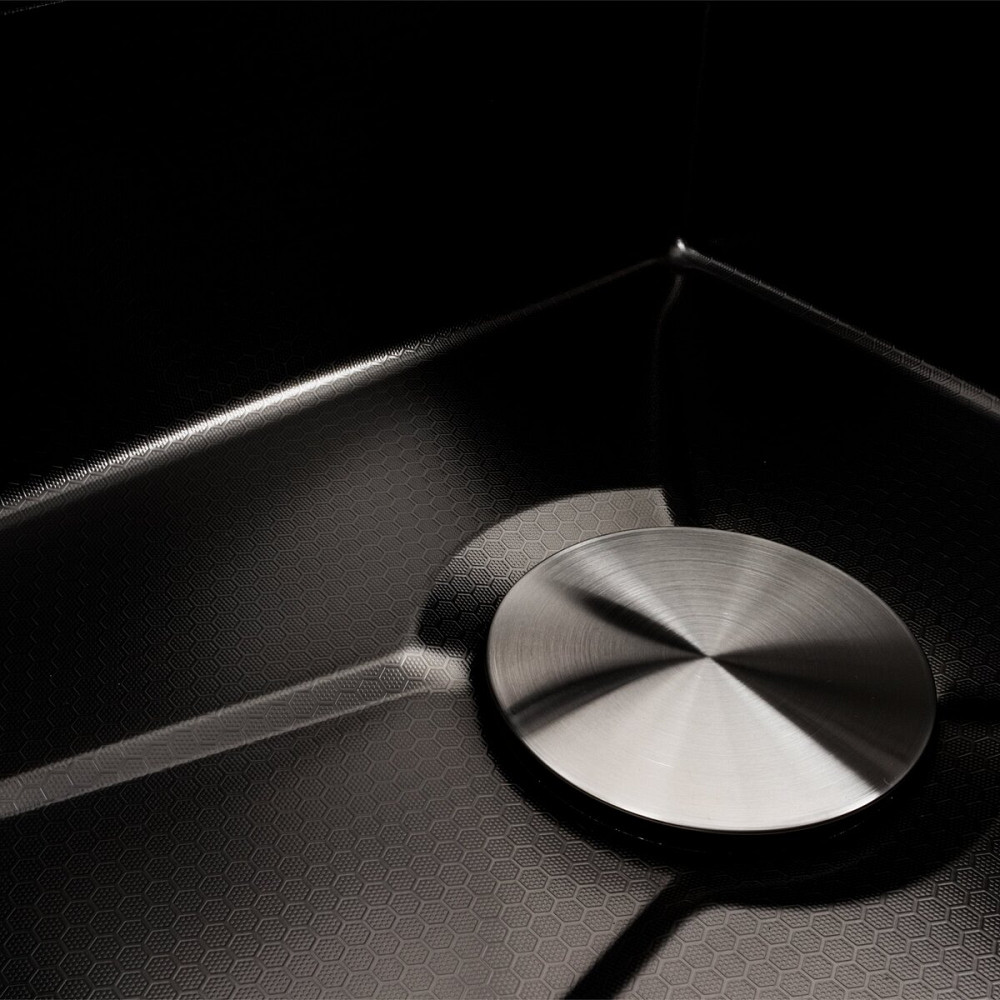 PLATINUM Кухонна мийка 75*45М PVD чорна Platinum Handmade "Водоспад" Киев - изображение 8