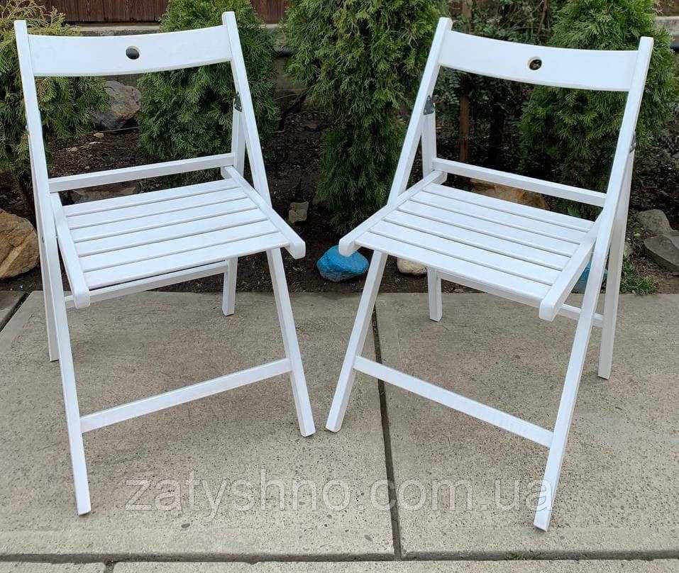 Стільці біле складане букове туристичне садове Київ - фото 5