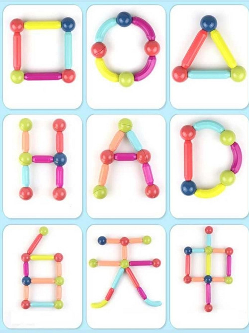 Новий дитячий магнітний 3D-конструктор 42 на деталі детский Magnetic. Київ - фото 2