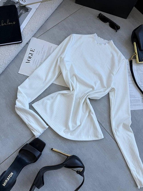 Женский теплый базовый гольф из ангоры рубчик Молочный, 42/46 Одесса - изображение 5