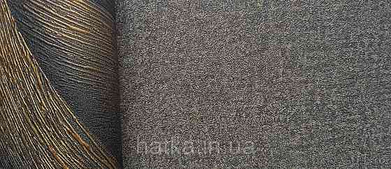 Шпалери вінілові на флізеліні Ritus Marburg метрові однотонні структурні чорні домішки золотом Київ