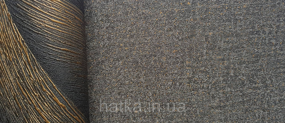 Обои виниловые на флизелине Ritus Marburg метровые однотонные структурные черные вкрапления золотом Киев - изображение 3
