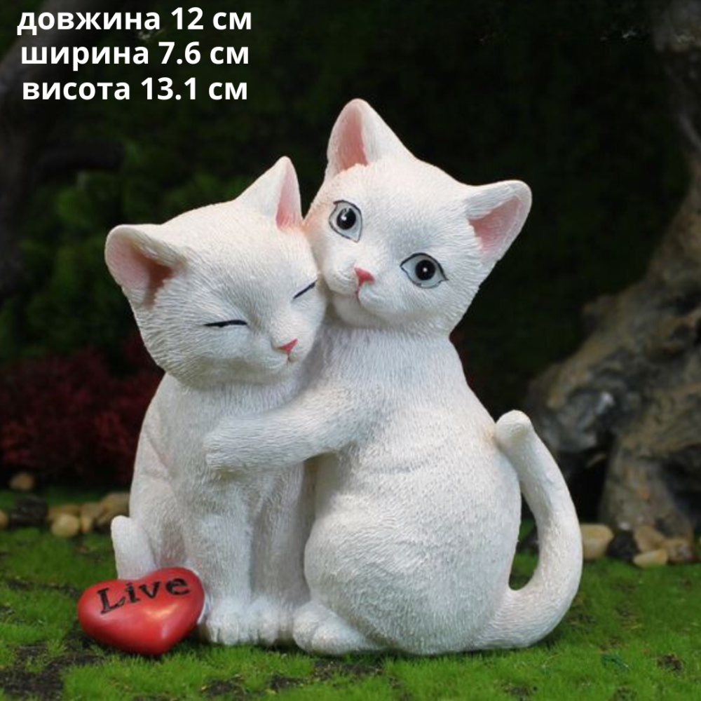 Садовые фигуры Котики для террасы, сада, дачного участка, декора, интерьерная фигурка.  Высота 13.1 см. Одесса - изображение 3