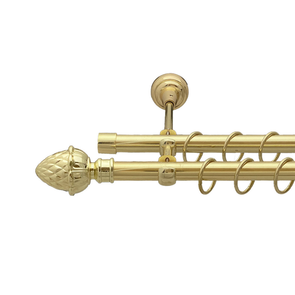 Карниз Orvit Цинара металевий дворядний відкритий Золото 19\19 мм 300 см (00-00013173) Львов - изображение 1