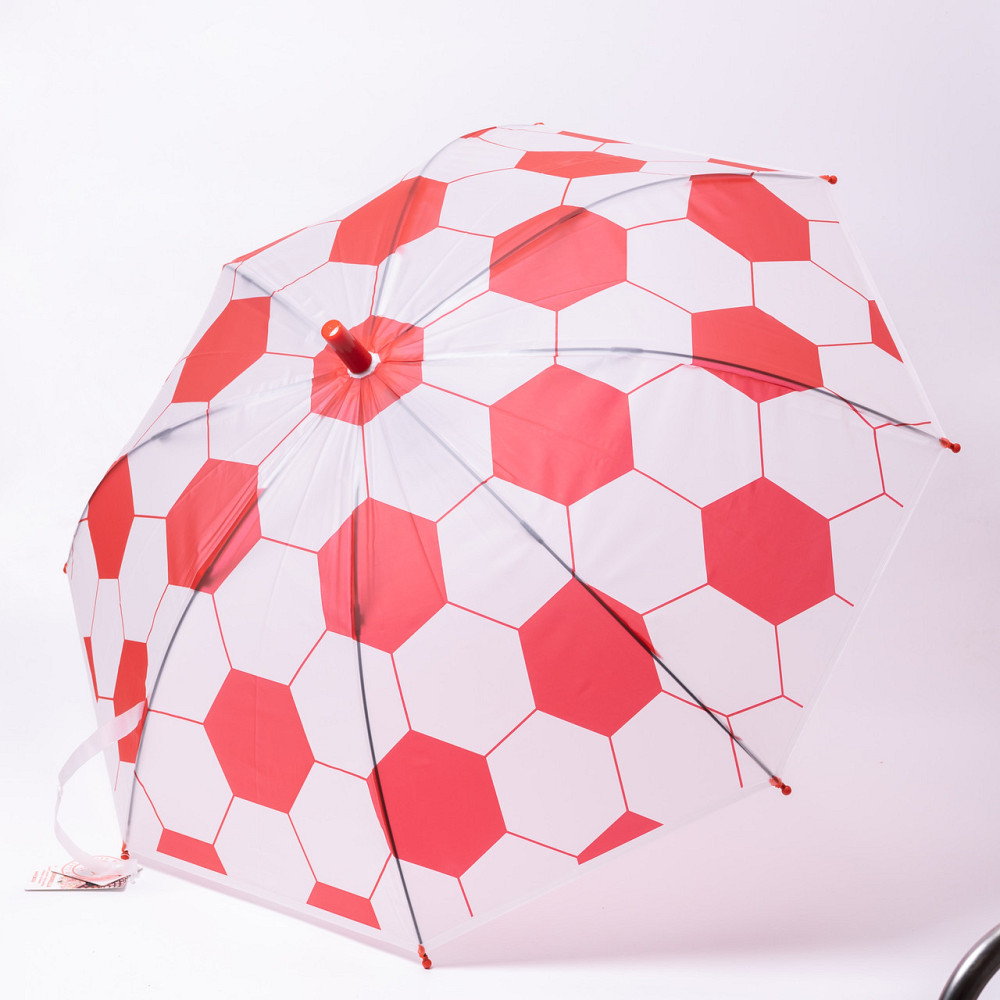 Классический детский зонт-трость полуавтомат из полиэстера 8 спиц диаметр 82 см Красный HP-23-9R Киев - изображение 2