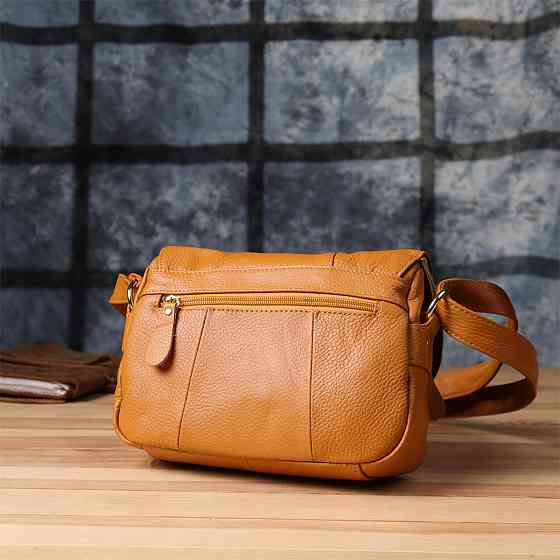 Містка повсякденна сумка з натуральної шкіри для жінок Vintage 22968 Рудий Київ