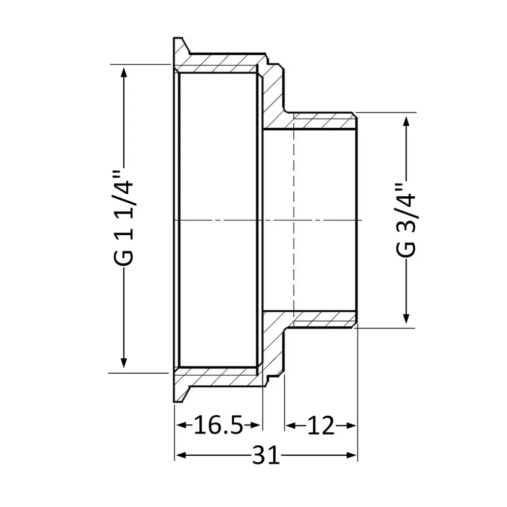Перехідник Thermo Alliance Standart 1 1/4"х3/4" ВН SD4093220 Київ - фото 7
