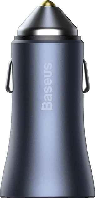 Автомобільний зарядний пристрій  Baseus Golden Contactor Pro 40W 2 Typce-C Dark Grey Рівне - фото 1