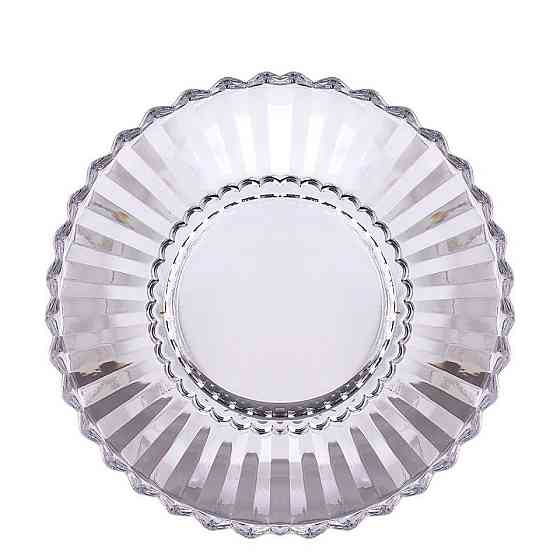 Yiwu Сервірувальне блюдо Ø 28 см прозоре кругле для дому та кафе HP-YH-32 Коломыя