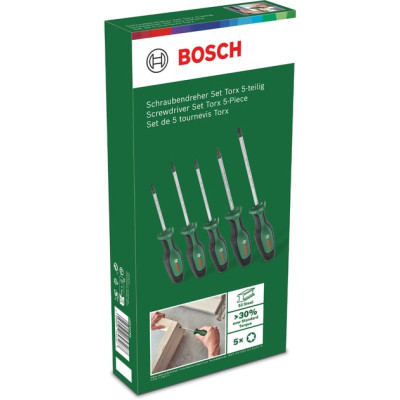Набор отверток Bosch Torx 5шт, T10, 15, 20, 25, 30. (1.600.A02.BX6) Винница - изображение 9