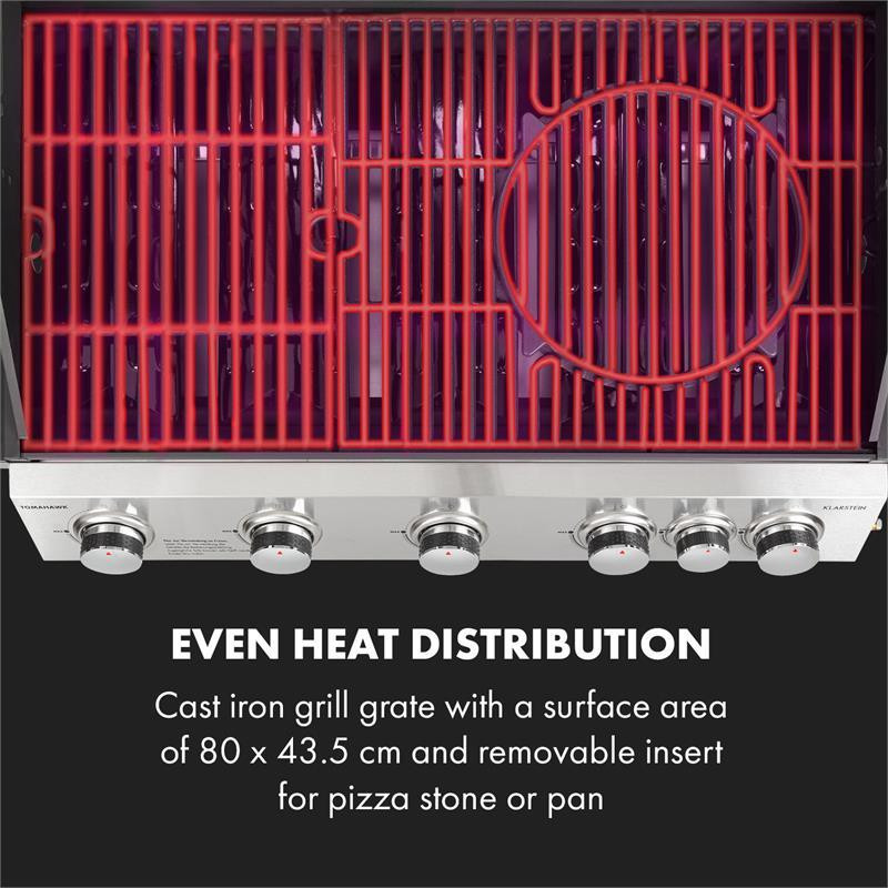 Газовый гриль Tomahawk 5x3,6 кВт + горелка 2,7 кВт 80x43,5 см гриль из нержавеющей стали (Германия, читать Ровно - изображение 6