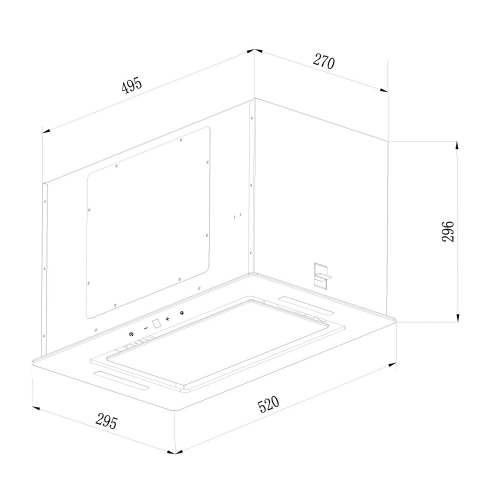 Модуль вентилятора вытяжки Hektor Eco 52 см 566 м³/ч сенсорное стекло белый белый (Германия, читать описание) Ровно - изображение 7