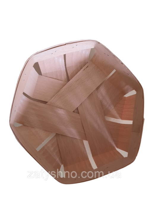 Корзина плетеная из букового шпона, 160*160*60мм. Киев - изображение 2