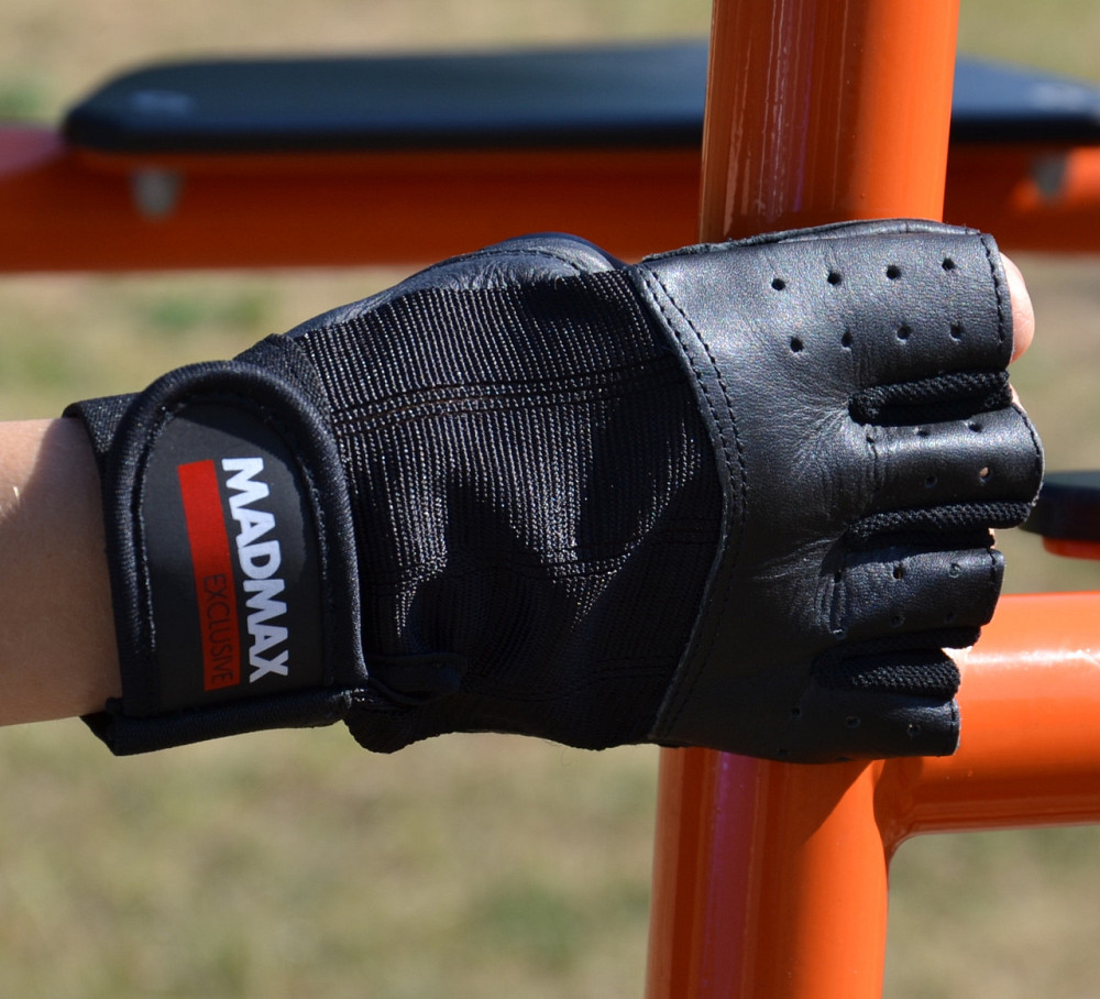 Рукавички для фітнесу MadMax MFG-248 Clasic Exclusive Black M Каменское - изображение 9