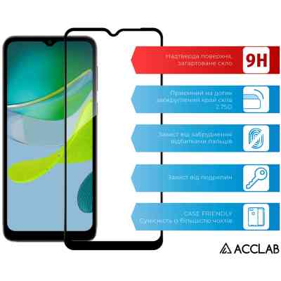 Стекло защитное ACCLAB Full Glue MOTO E13 Black (1283126573620) Винница