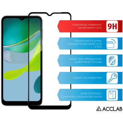 Стекло защитное ACCLAB Full Glue MOTO E13 Black (1283126573620) Винница - изображение 3