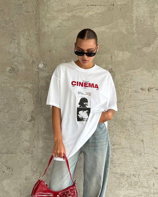 Футболка женская с принтом  46 Белая 2664084084 Днепр - изображение 1