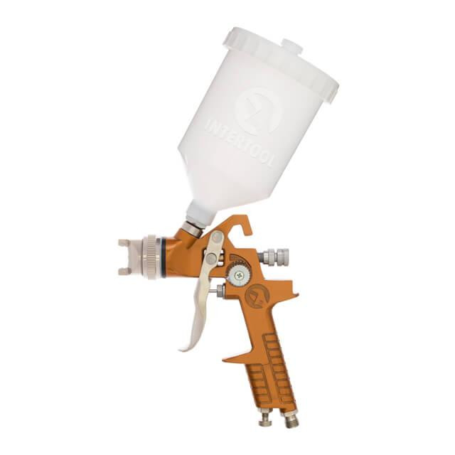 Фарбопульт пневматичний HVLP, форсунка: 1,5 мм, верхній пластиковий бачок: 600 мл, 3 бар INTERTOOL PT-0110 Київ - фото 3