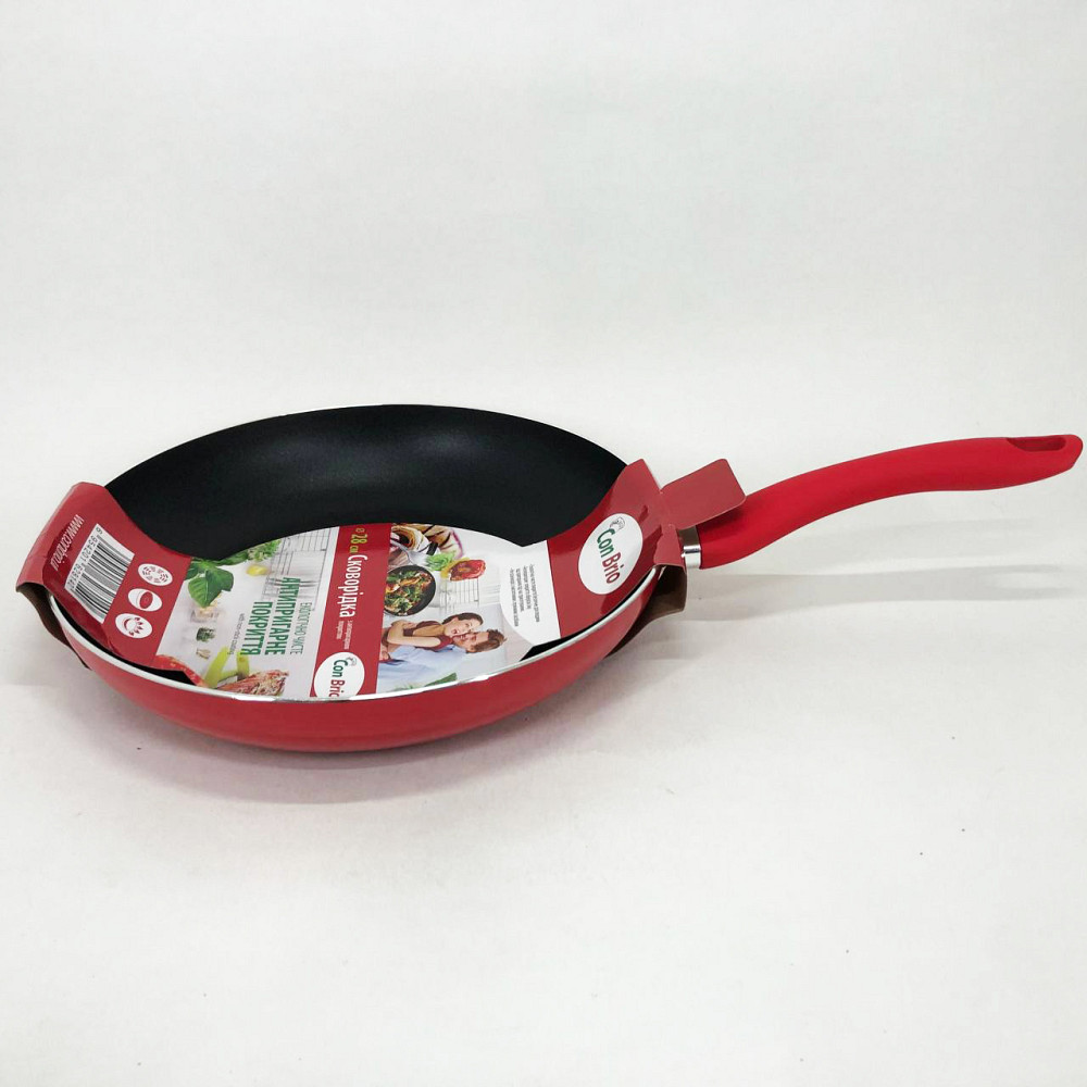 Удобная в использовании сковорода Con Brio СВ-2814 28 см, Сковорода для повара на долго WP-67 Львов - изображение 7