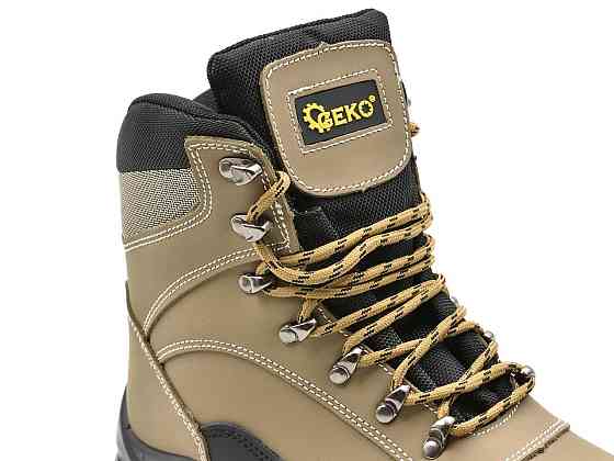 Робочі Гомілкові черевики (берці, боти) "GeKo" нубукові з металевими носком і підошвою (S3 SRC) Стрий