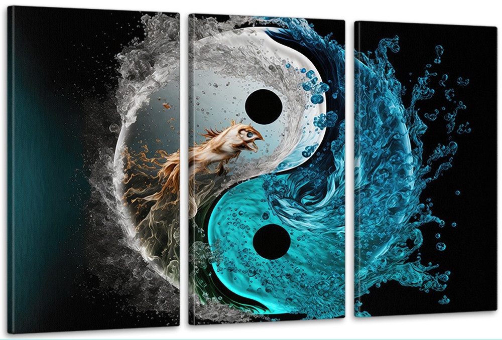 Модульна картина у вітальню/ спальню   Інь-Янь      ART-109_3A Київ - фото 1