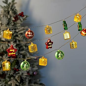 Різдвяна LED гірлянда 3м з кульками та зірками — тепле святкове світло для ідеальної атмосфери Київ