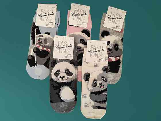Шкарпетки жіночі з пандами. У наборі по 5 шт. Coalo socks. Розмір 36-41 Київ