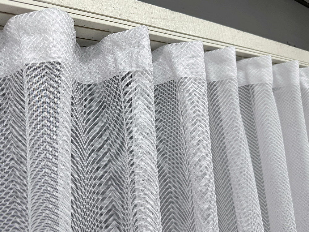 Тюль VR-Textil 2094т Жаккард Белый 400х270 см (42-1318) Киев - изображение 7