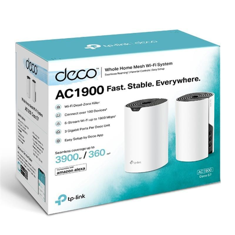 Комплект із двох Mesh Wi-Fi маршрутизаторів TP-Link Deco S7 (2-pack) white Харків - фото 6
