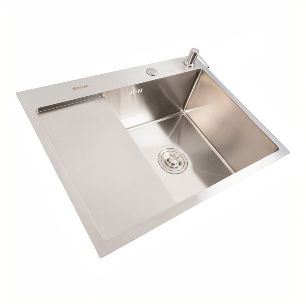 VALESO Кухонний комплект: Мийка Valeso Handmade (65x50 см) нержавійка + Змішувач FC-1 з висувно Киев - изображение 2