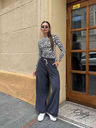 Жіночі стильні теплі штани оверсайз із лампами фліс, polar'' Графіт, 42/44 Одеса