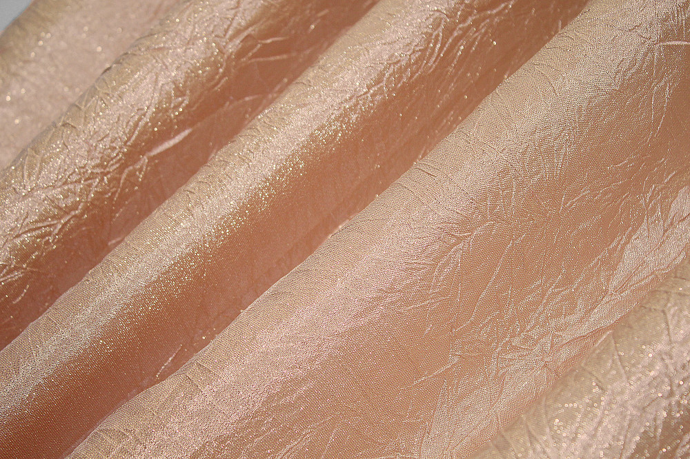 Кухонные шторы VR-Textil № 073к с ламбрекеном и подхватами персиковый с пудровым 260х170 см (52-0090) Киев - изображение 6