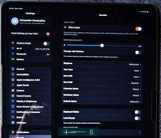 Планшет Apple iPad AIR 13 (2024) Wi-Fi 256Gb. Space Gray ( MV2D3) Киев