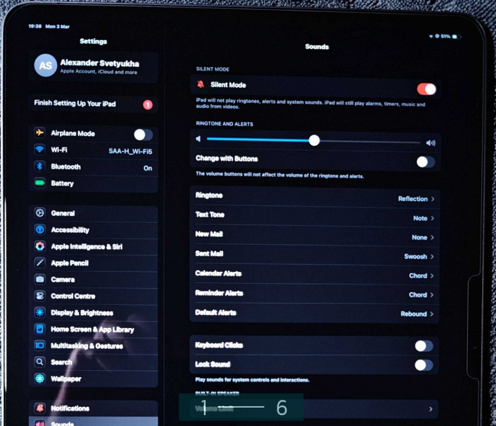 Планшет Apple iPad AIR 13 (2024) Wi-Fi 256Gb. Space Gray ( MV2D3) Киев - изображение 6
