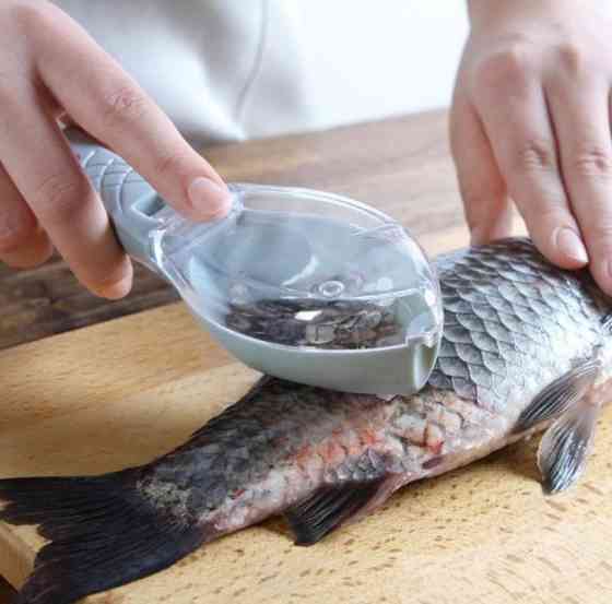 СКРЕБОК ДЛЯ ЧИСТКИ РЫБЫ, РЫБОЧИСТКА РУЧНАЯ С КОНТЕЙНЕРОМ FISHMAN Полтава