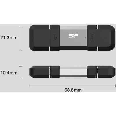 USB флеш накопитель Silicon Power USB 256G SILICON POWER usb3.2+TypeC Mobile C51 (SP256GBUC3C51V1S) Винница