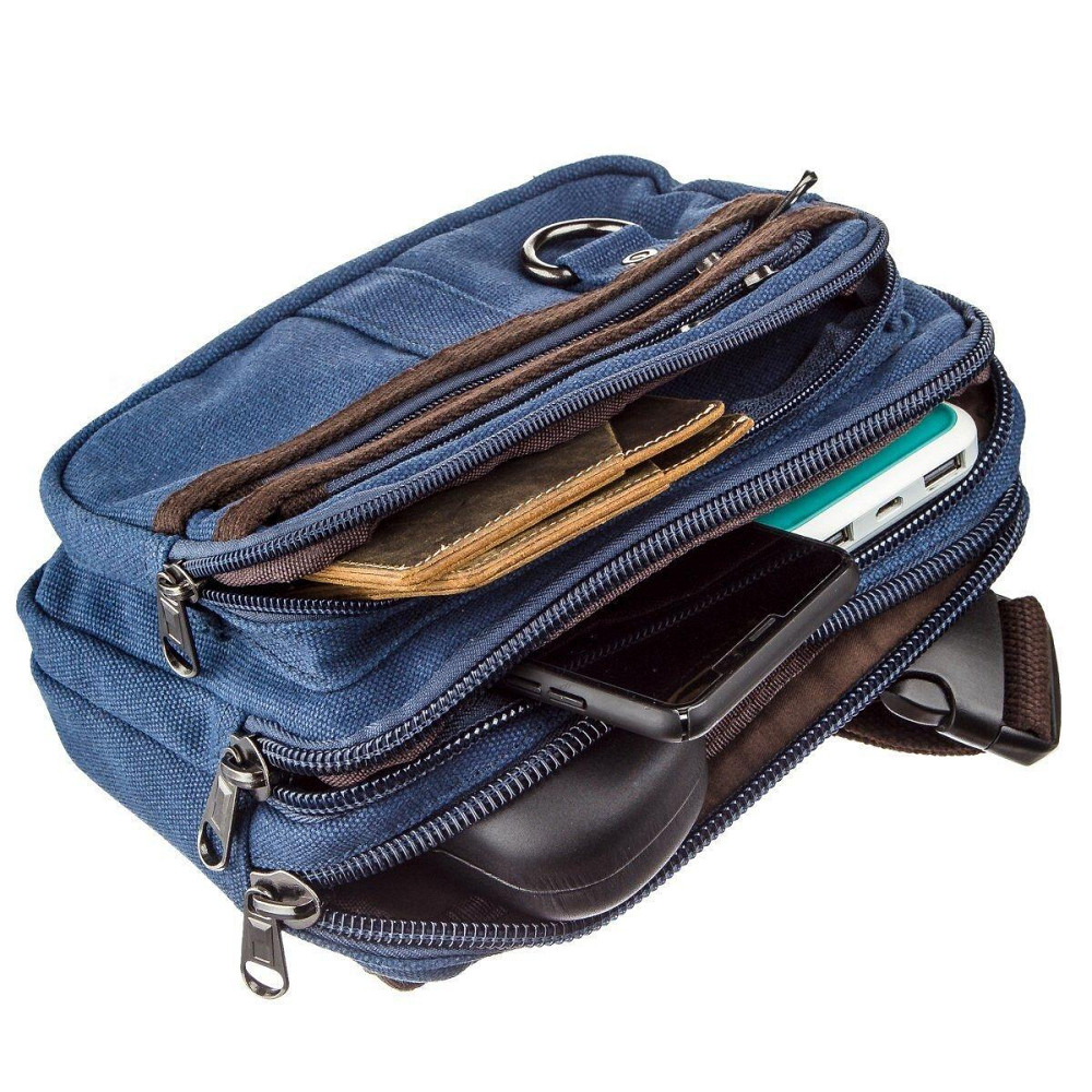 Бананка текстильная на пояс Vintage 20158 Синяя Киев - изображение 5