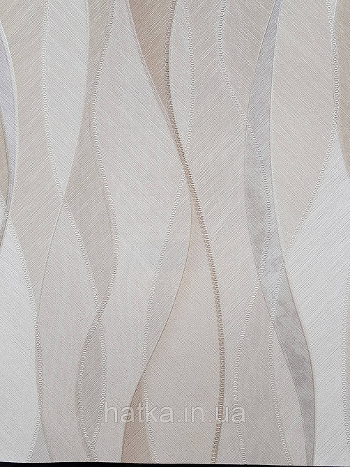 Шпалери вінілові на флізеліні гарячого тиснення DU&KA 1.06х10 вензель основа під штукатурку сірі коричневі Київ - фото 3