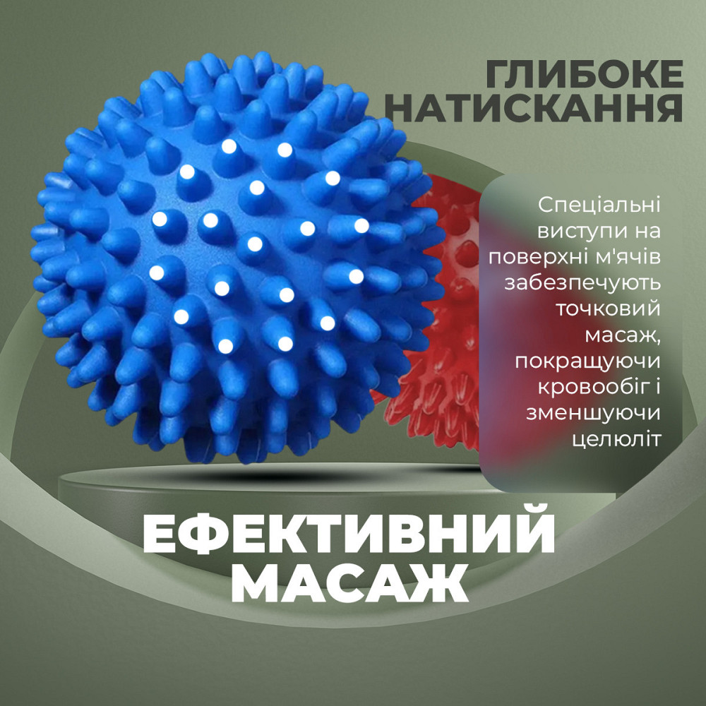 Набір масажних м'ячів PowerPlay PP-4341 Massage Ball (набір 2 шт.) Кам'янське - фото 9