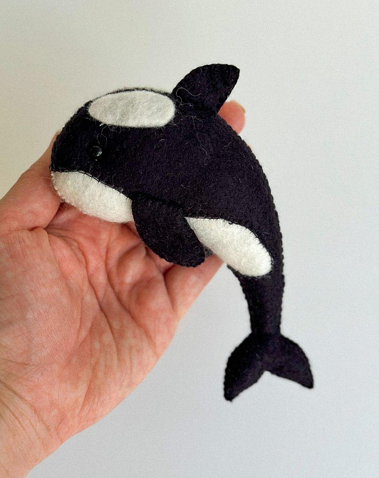 Мягкая фетровая игрушка касатка ручной работы – безопасная развивающая игрушка Киев - изображение 2