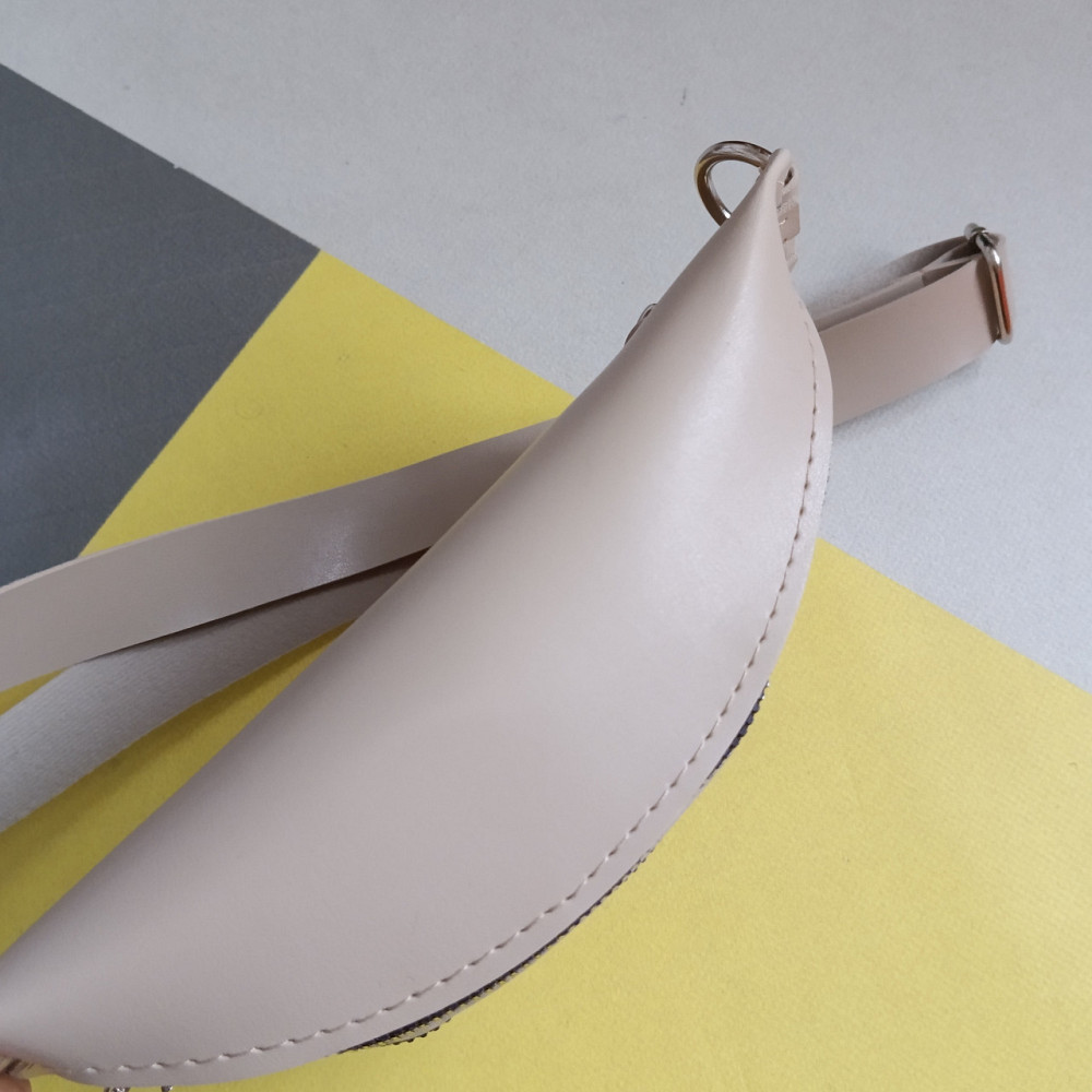 Сумка жіноча бананка кремова поясна сумка Київ - фото 3